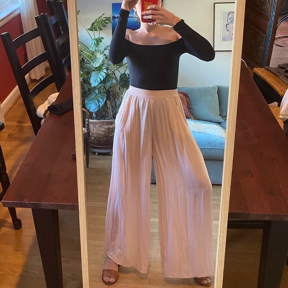 ZARA Flowy Pale Pink Pants - Picture 6 of 7